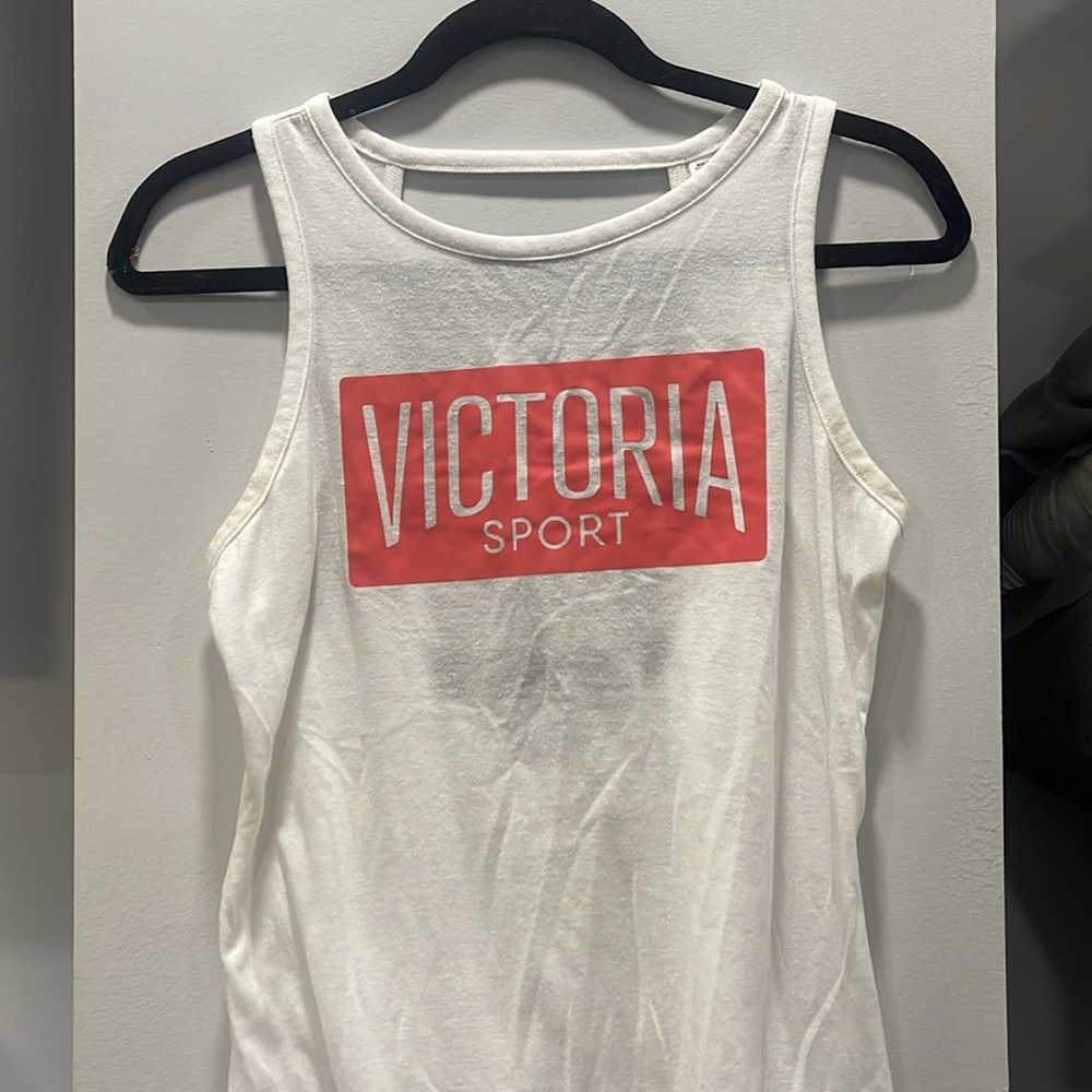 Victoria sport‎ women’s muscle tank white and pink